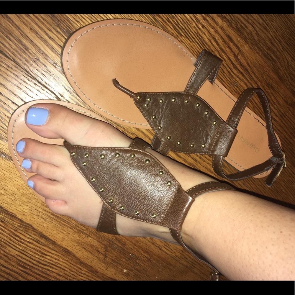 Brown and gold Old navy sandals